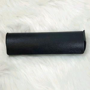 Prada leather black glasses case